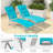 Babers Outdoor Metal Chaise Lounge , Cushion Included