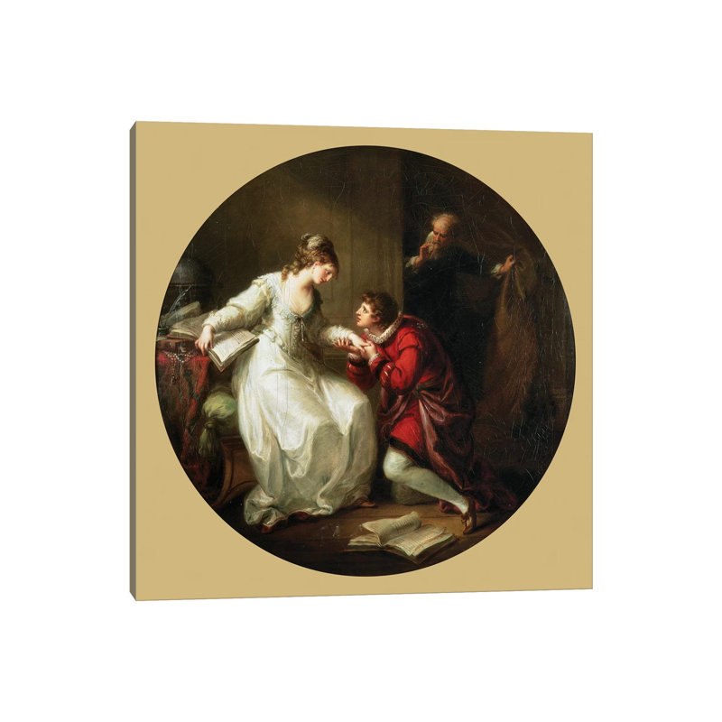 Abelard Soliciting The Hand Of Feloice by Angelica Kauffmann - Wrapped Canvas Print, 45.72cm H x 45.72cm W x 1.91cm D
