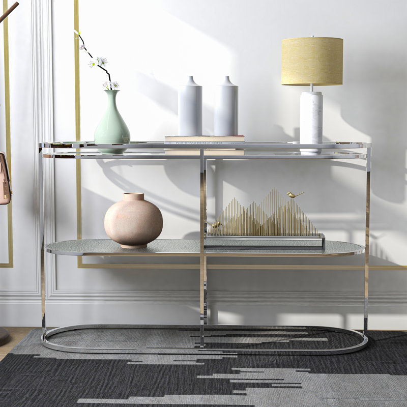 Arlandis 48'' Glass Top Console Table
