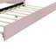 Lit de jour double avec couchette en rose - Revêtement exquis, construction robuste et stable-1661841115