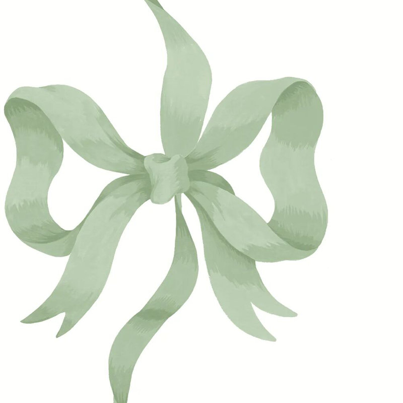 Cath Kidston Ribbon Bow Sage Wallpaper