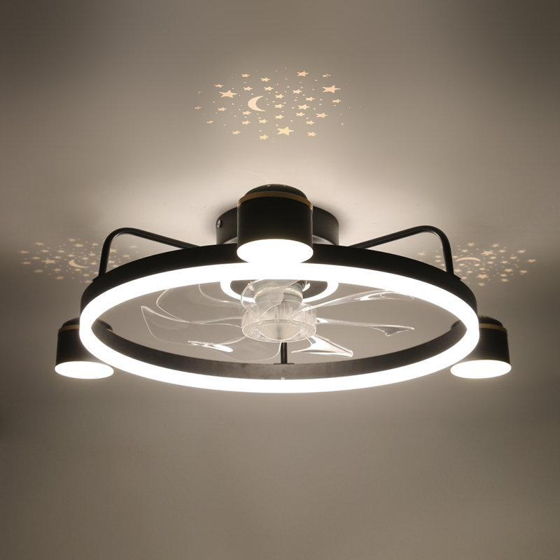 Ventilateur de plafond sans lame à DEL 28 po Clemance avec télécommande et ensemble d'éclairage inclus Clemance