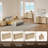 Rondo 52.7"W Natural Wood 6 Drawers Dresser Modern Dresser Chest For Bedroom Living Room, Natural Oak