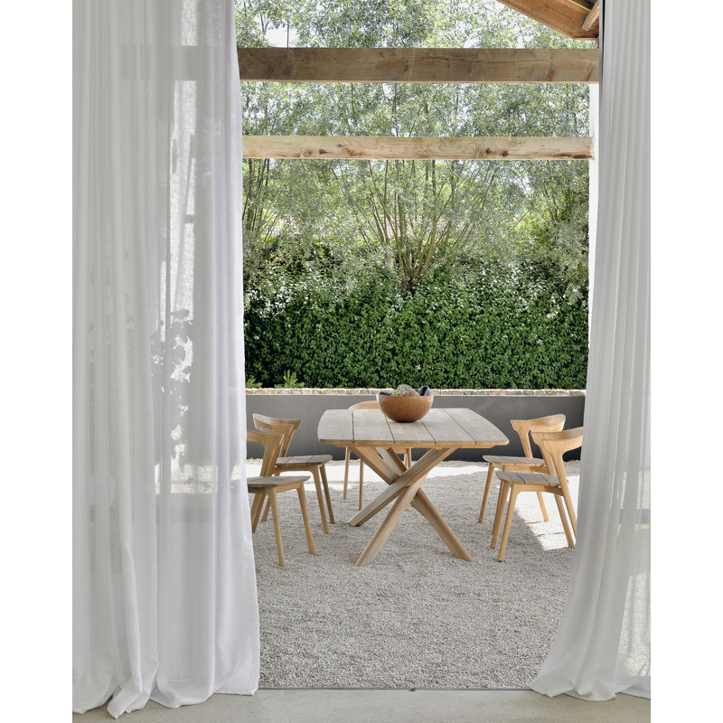 Mikado Outdoor Teak Dining Table, 41" W x 80" L