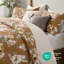 Ensemble de couette réversible en coton à motif floral 7 pièces Vin Terracotta Cal King-136112147