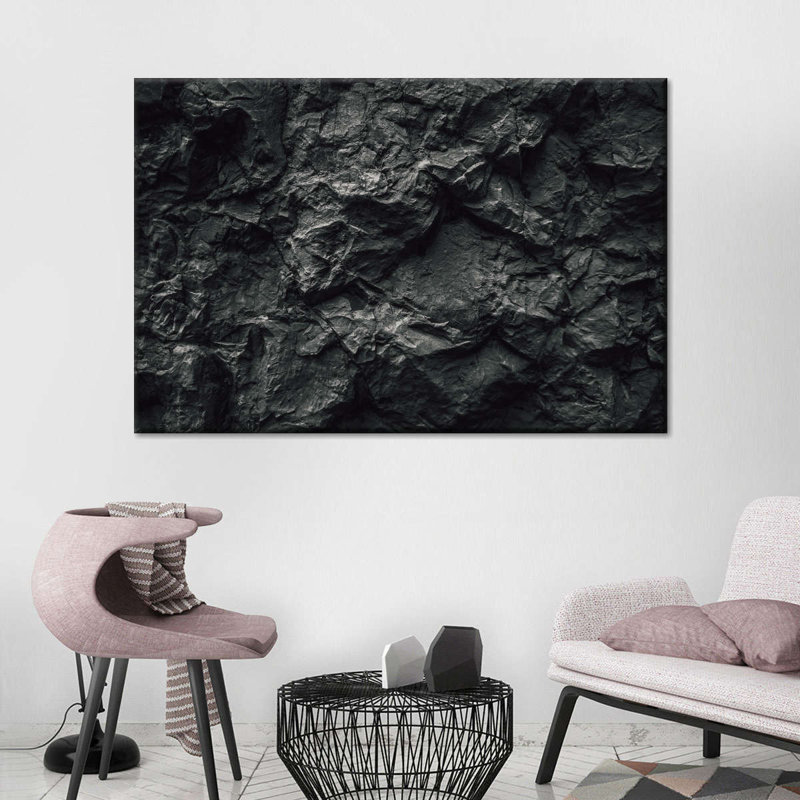 Impression sur toile pierre noire, H 24 po x l 16 po x P 1,25 po