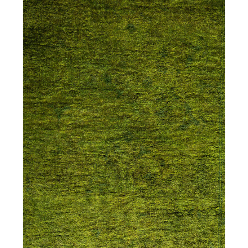 Tapis vert en laine 6 pi 3 po x 9 pi 1 po Huckstep
