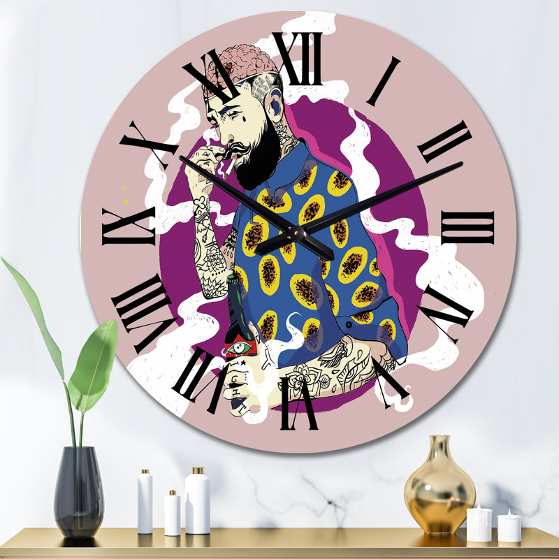 Horloge murale Hipster, Surdimensionné