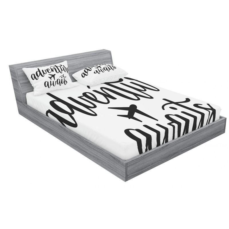 Microfiber Sheet Set, Queen Sheet Set with Fitted Sheet