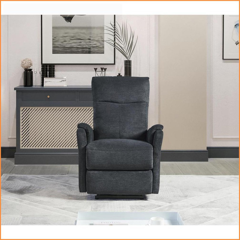 Fauteuils inclinables | Fauteuil inclinable électrique avec contrôle facile | Siège compact compact | Tissu gris foncé, Noir