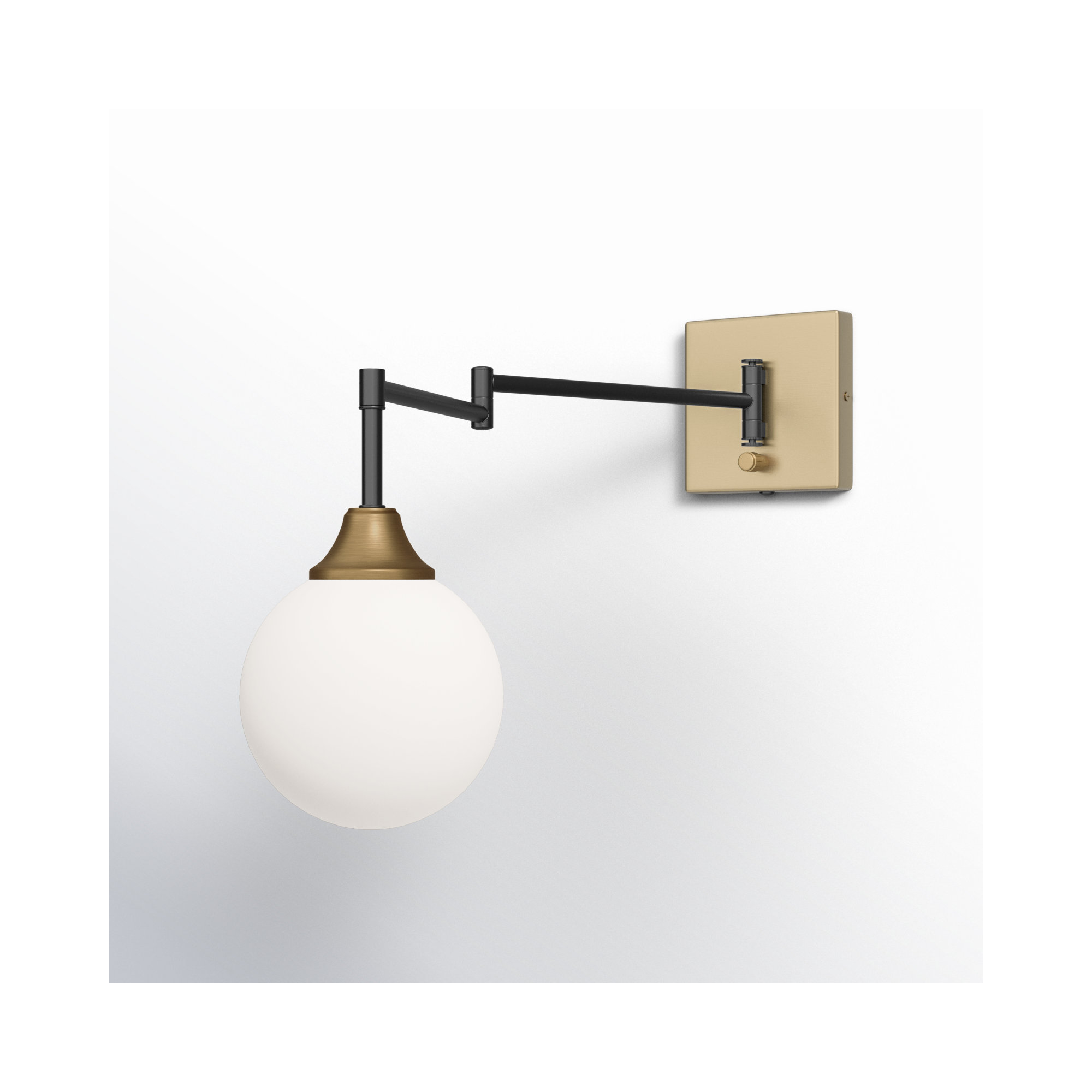 Hallas 1-Light Dimmable Swing Arm Sconce