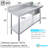 60 in. x 24 in. Stainless Steel Work Table With Built-in Right Prep Sink And Faucet