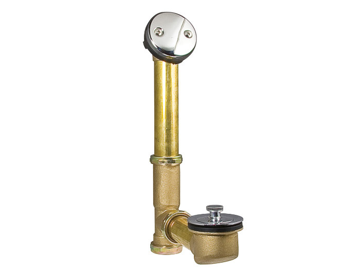 Drain de baignoire Turnstop, Chrome poli