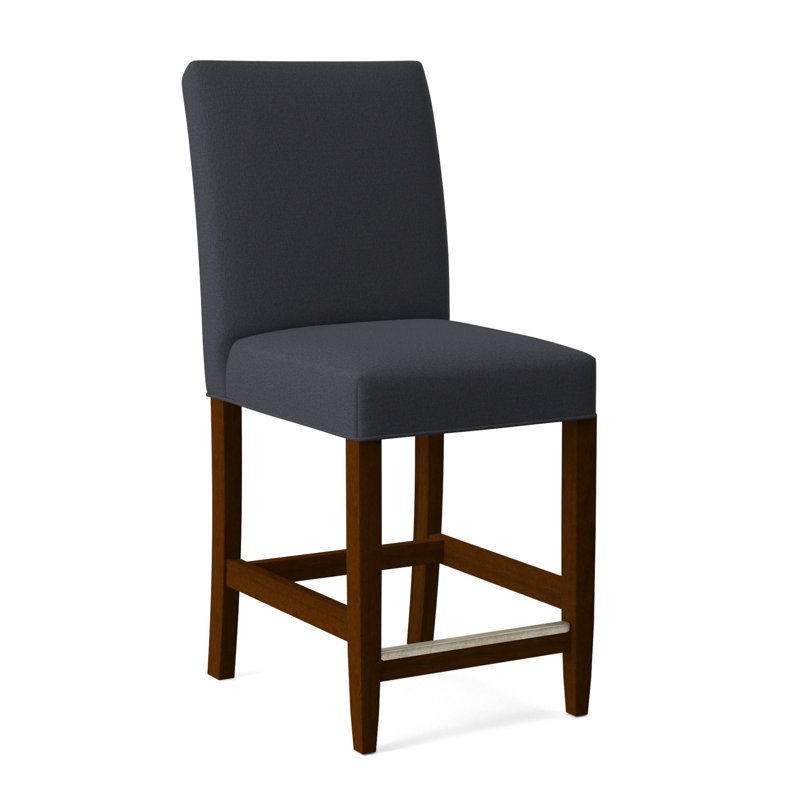 Manhattan Upholstered Stool with Solid Wood Frame, Elite Chocolate; 0321-72, Coffee Finish