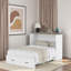 Lit escamotable multifonctionnel pliable avec station de charge et 1 grand tiroir de rangement-1721648553-1721648552