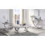Table basse moderne de style glamour avec structure en métal et piédestal 18 mm