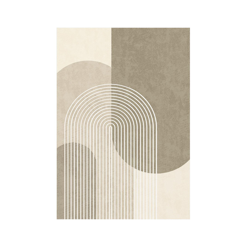 Tapis intérieur / extérieur beige / crème en coton / polyester Derak, Rectangle 1 pi 11 po x 3 pi 3 po