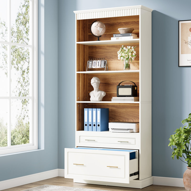 2-Drawer File Cabinet with Shelves