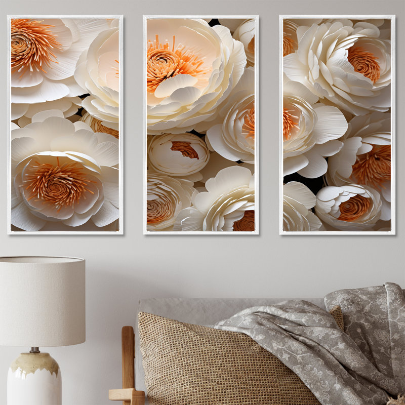 Ensemble de salon Ranunculus Radiance Treasure II - Ranunculus, Cadre flottant blanc, H 40 po x l 60 po x P 1 po