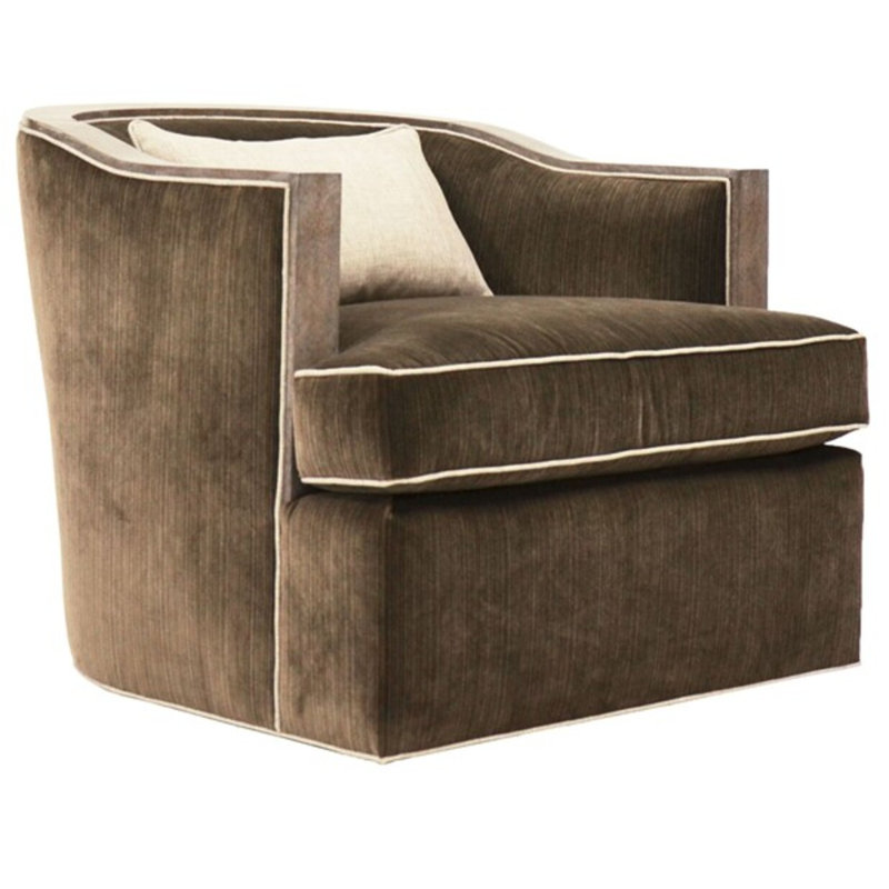 Burlingame Swivel Barrel Chair, Nadia Linen, Dove Gray