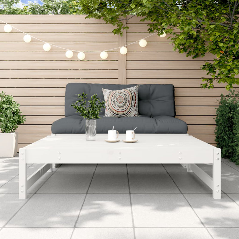 Shawnee Outdoor Ottoman, White