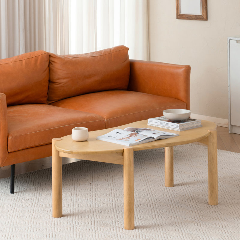 Esprit 48" Free Form Shape Solid Wood Coffee Table