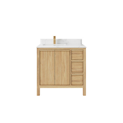 36'' Single Bathroom Vanity with Quartz Top