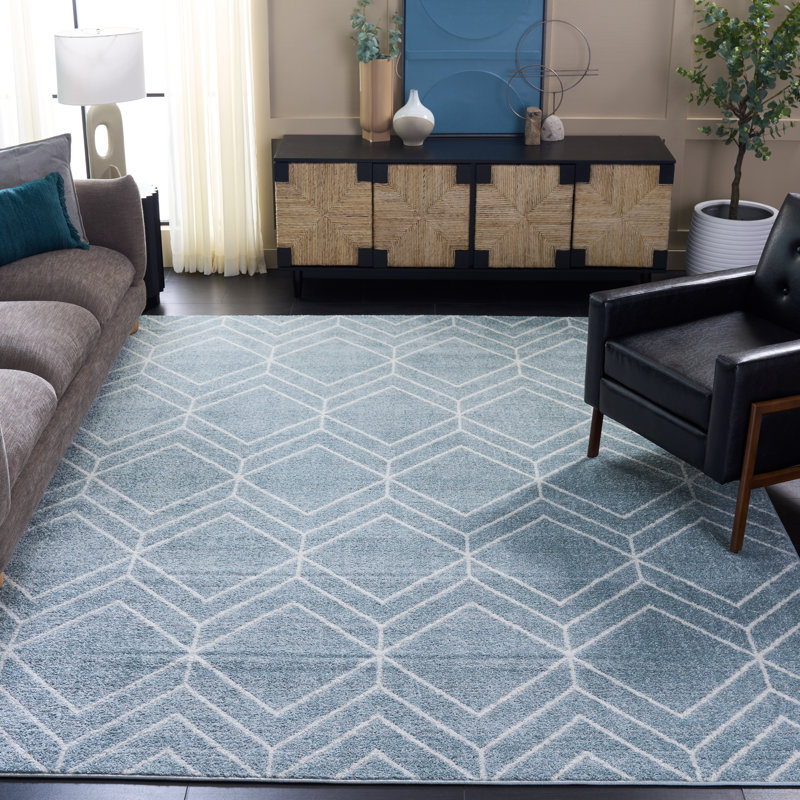 Tapis à motif géométrique Janssen Performance, Rectangle 8 pi x 10 pi