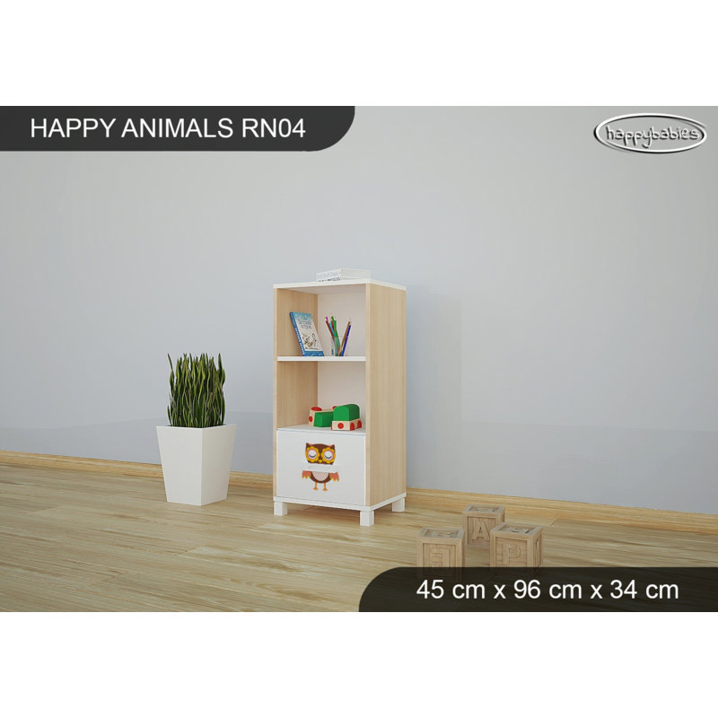 45cm W Animals Kids Cube, Oak