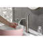 Robinet de lavabo de salle de bain à poignée simple - Style moderne, finition nickel brossé, acier inoxydable, poignée de meuble-lavabo sans effort, option d'assemblage rapide
