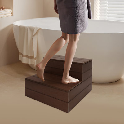 2-Step Hot Tub Steps with Slip Resistant Surface, Spa Stairs with 500 lbs Capacity