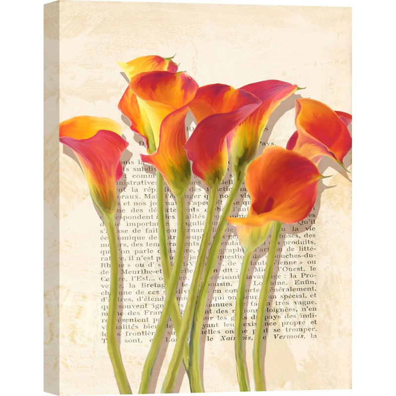 Vintage Flowers by Luca Villa - Wrapped Canvas Painting, 100cm H x 70cm W x 4cm D