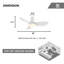 Ventilateur de plafond encastré 3 lumières à DEL 36 pouces Elaise-51677440