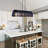 5-light Felt Linear Chandelier Kitchen Island Chandelier Linear Light Fixture For Dining Room