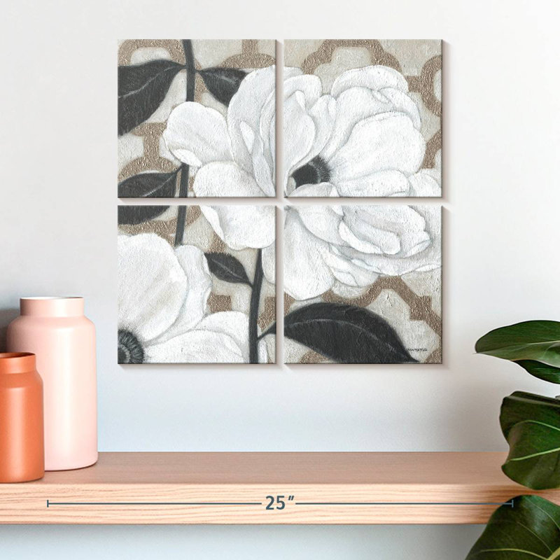 Harnek White Petals, 18" H x 18" W
