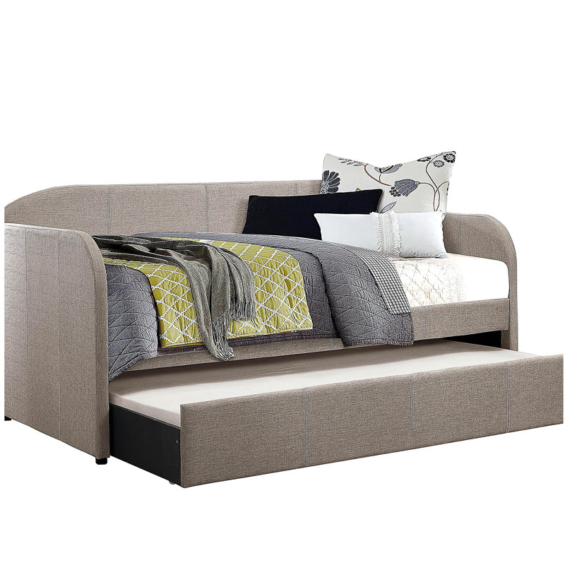 Lit gigogne escamotable en tissu de style moderne moderne