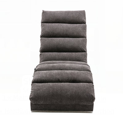 Elegant Linen Upholstered Lounger with 5 Modes Vibration, Ergonomic Design and Easy Assembly