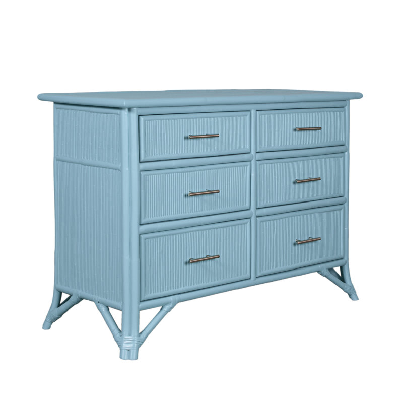 Bermuda 6 - Drawer Dresser, Pool Blue