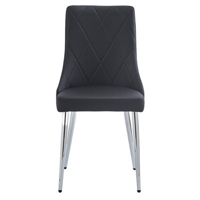Chaise d'appoint Devo noire (paquet de 2)