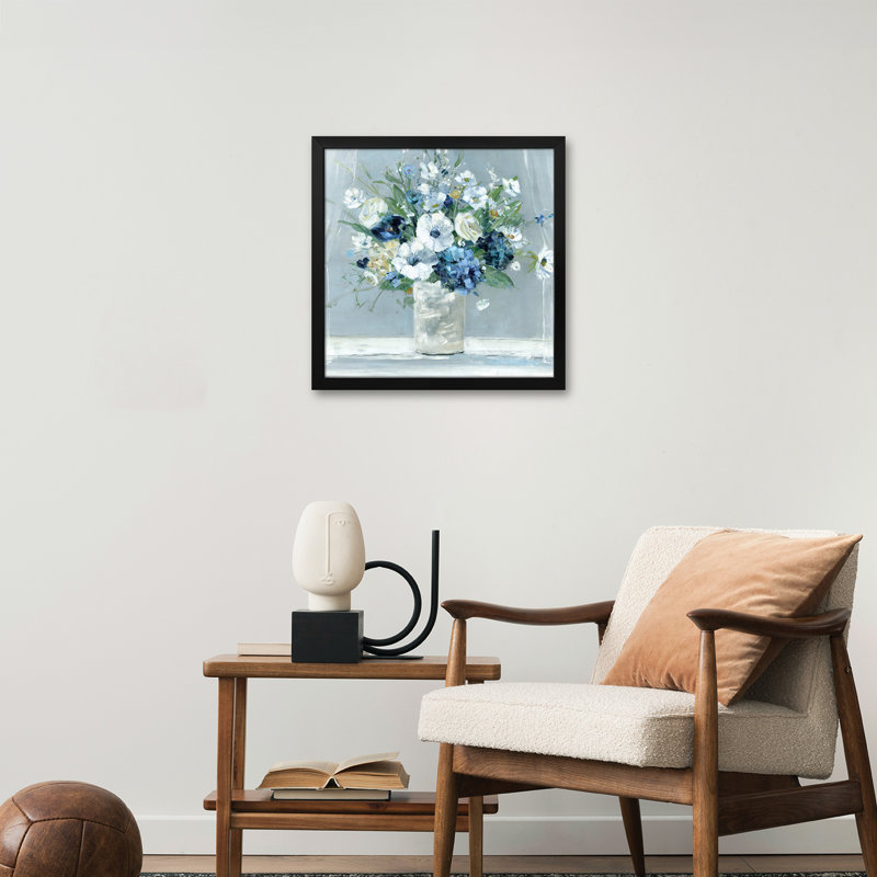 «Be Happy Blue» par Sally Swatland, H 16 po x l 16 po