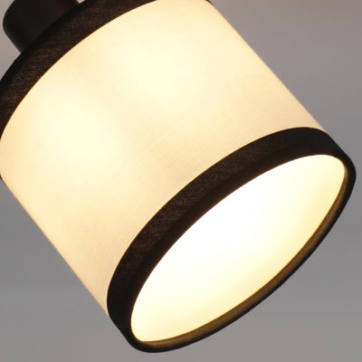 Burlap Semi Flush Mount