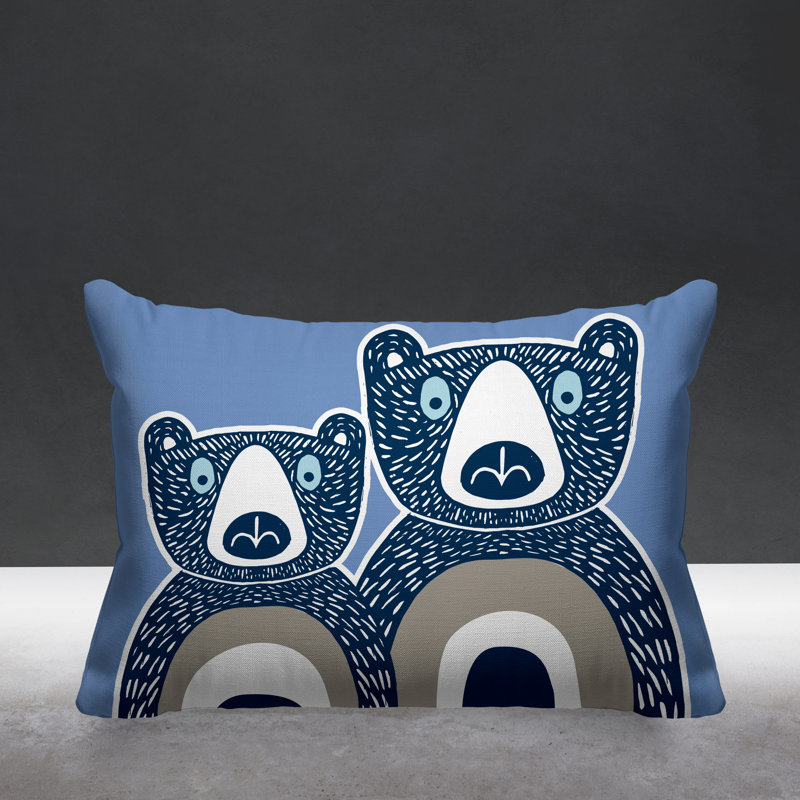 Coussin Berny, Pervenche, 14 po x 20 po, Rectangle