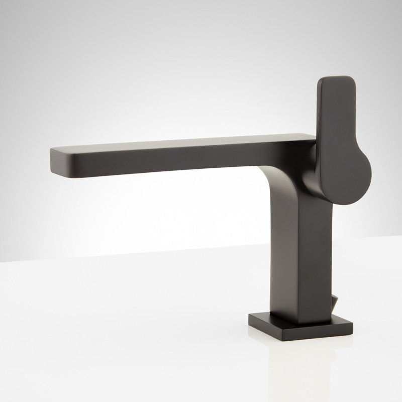 Hibiscus 1.2 GPM Single Hole Bathroom Faucet, Matte Black