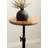 Modern Adjustable-Height Metal and Wood Pedestal Table-356346828