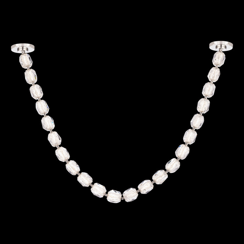 Seduction LED Pendant, Polished Nickel, 80.5" H x 2.63" W x 2.63" D, Slim