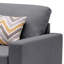 Ensemble de canapé modulaire 3 places à face gauche Meg, 96 po, méridienne réversible, gris