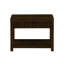 Table de bout rectangulaire de style campagne: tablette de rangement, pieds en bois massif, finition espresso, pour le salon, la chambre à coucher et le bureau (116 caractères)