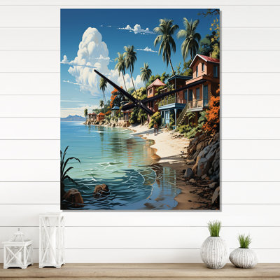 Beach Tropical Vibes - Beach Wall Clock