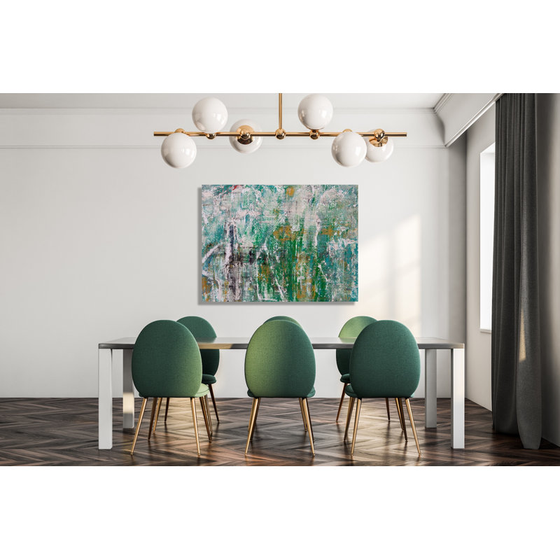 John Beard CollectionS Green Goddess I On Giclee Canvas Hand Embellished Art, White Framed Canvas, 30" H x 24" W x 1.75" D