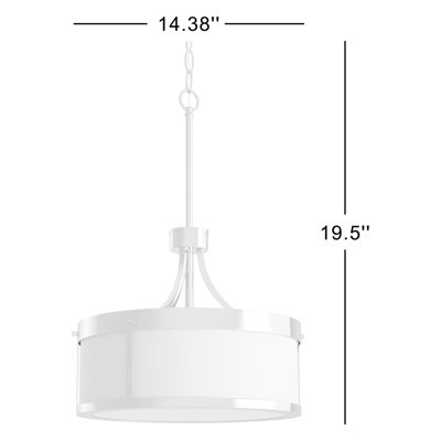 Lustre cylindrique unique à deux lumières Ashaan